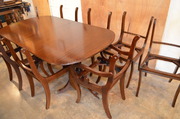 mahogany dining table and chairs polished 