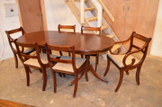 restored mahogany dining table and chairs 