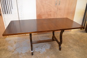 oak dining table restored