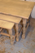 oak nest of tables stripped & sanded 