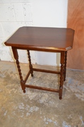 restored oak side table 