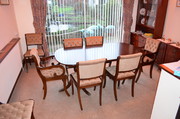 Mahogany dining table and chairs 