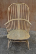 stripped and sanded hall chair 
