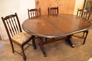 oak dining table and chairs 
